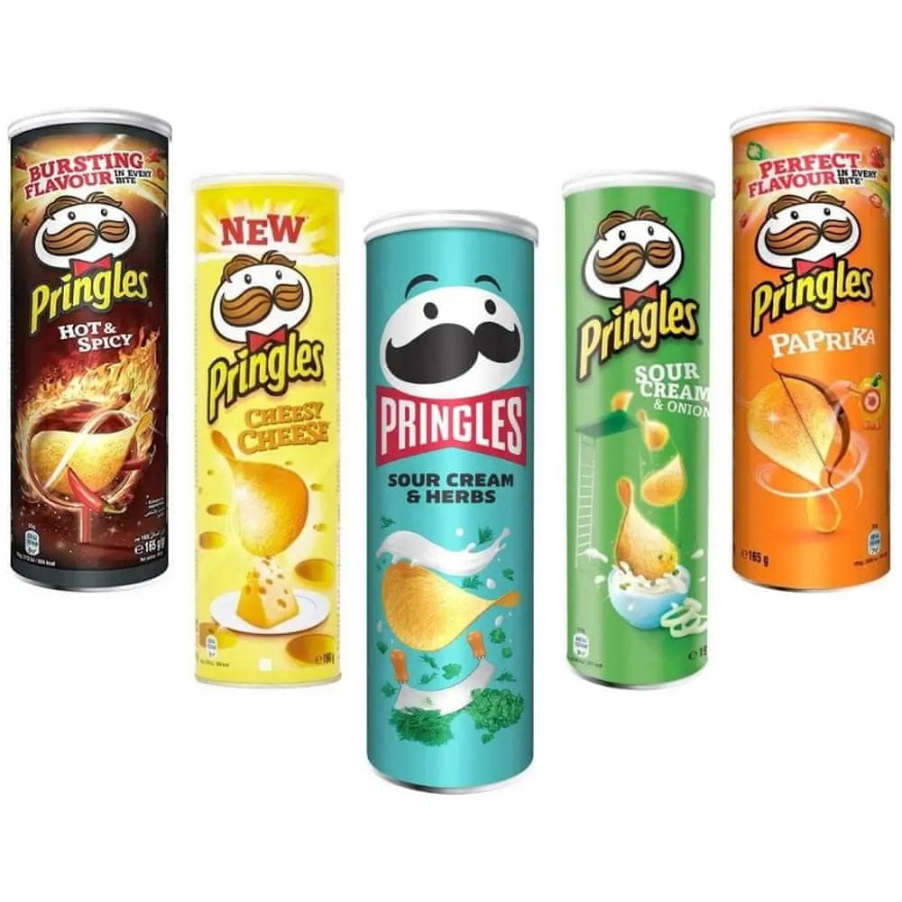 PRINGLES 5x Pringles MIX rôzne druhy (5x165g)